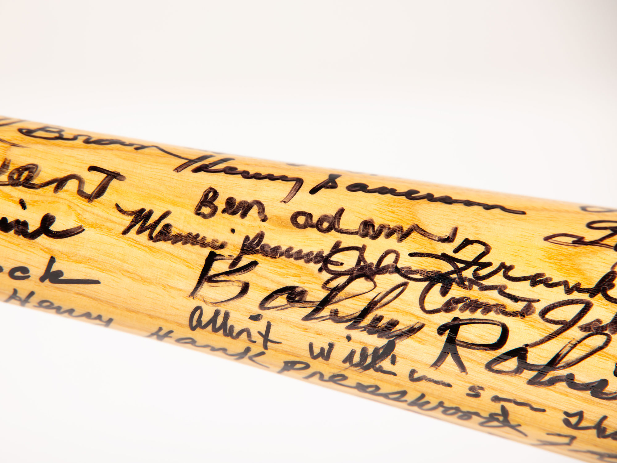 Autographed Negro League baseball bat